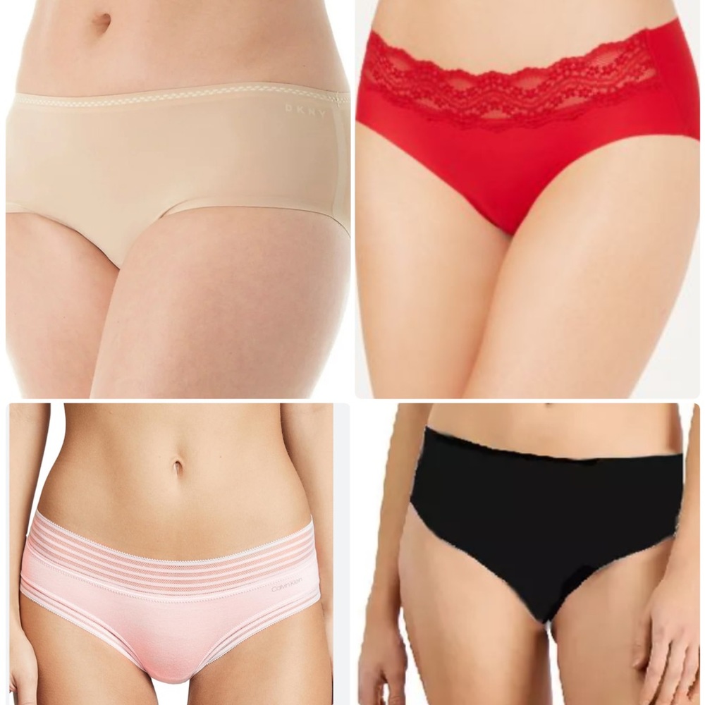 4 Pair Size Small Hipster Panties DKNY B.Tempt’d Alfani & Calvin Klein - Picture 1 of 10